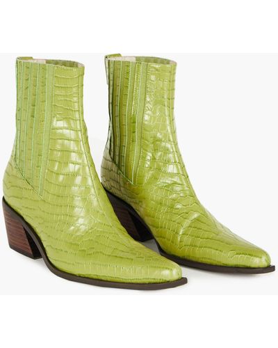 MW Intentionally Blank Leather Hillary Boots - Green