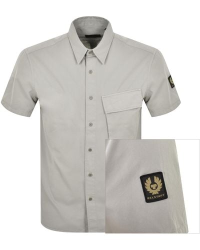 Belstaff Scale Short Sleeved Shirt - Gray