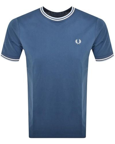 Fred Perry Twin Tipped T Shirt - Blue