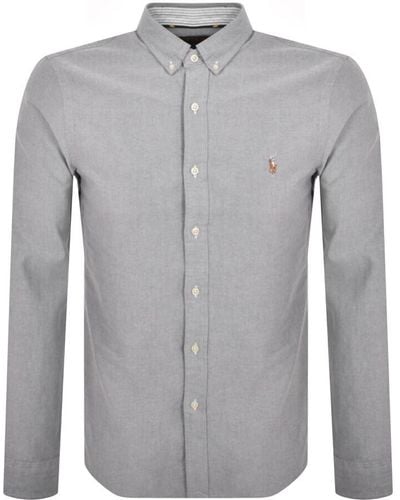 Ralph Lauren Oxford Long Sleeved Shirt - Gray