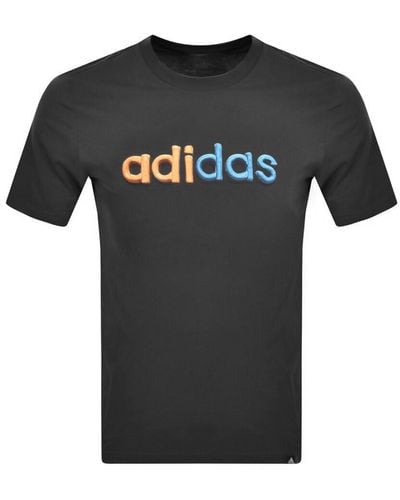 adidas Originals Adidas Sportswear Photo Linear T Shirt - Black
