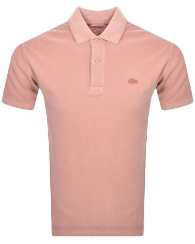 Lacoste Short Sleeved Polo T Shirt - Pink
