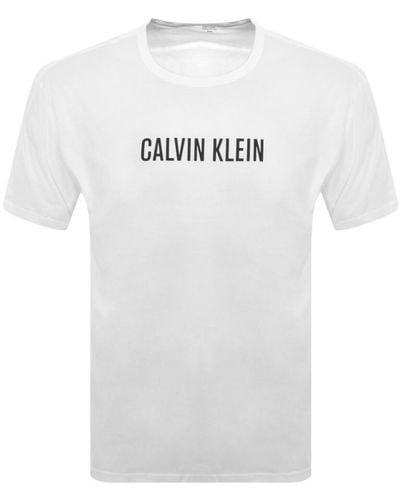 Calvin Klein Lounge Logo T Shirt - White