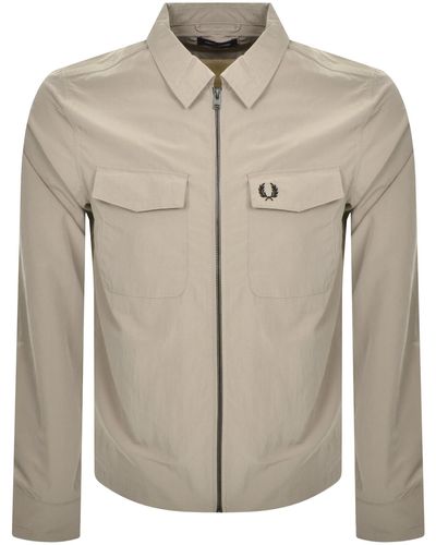 Fred Perry Zip Overshirt - Grey