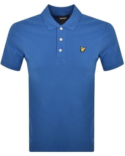 Lyle & Scott Short Sleeved Polo T Shirt - Blue