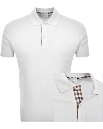 Aquascutum Pique Polo T Shirt - White