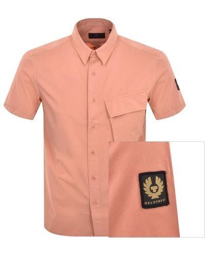 Belstaff Scale Short Sleeved Shirt - Pink
