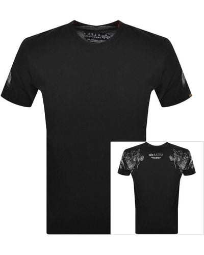 Alpha Industries Dragon Logo T Shirt - Black