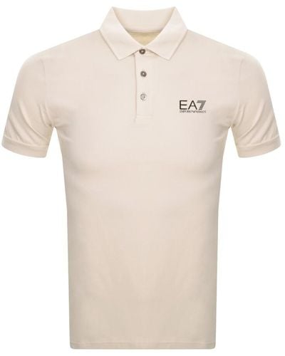 EA7 Emporio Armani Core Id Polo T Shirt - Natural
