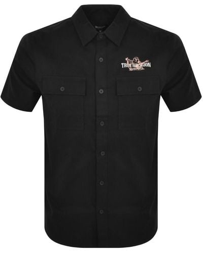 True Religion Short Sleeve Arch Shirt - Black