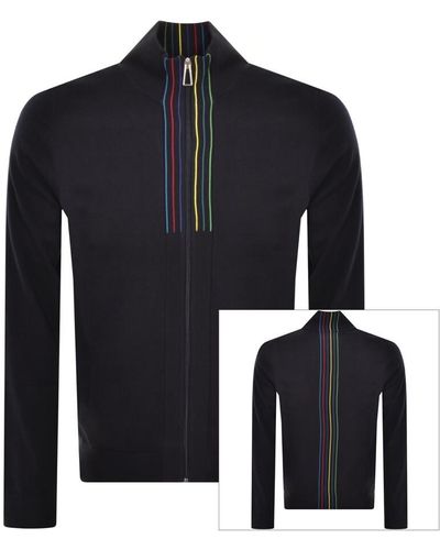 Paul Smith Full Zip Knit Cardigan - Blue