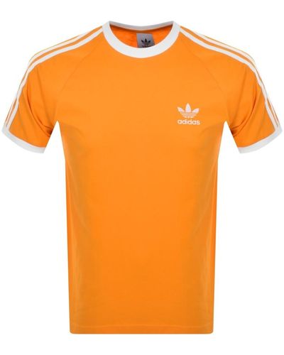 adidas Originals 3 Stripe T Shirt - Orange