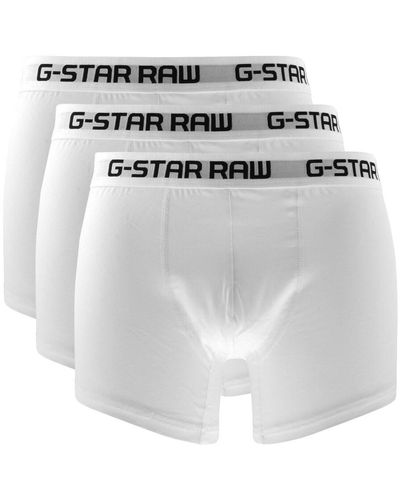 G-Star RAW Raw Three Pack Trunks - White