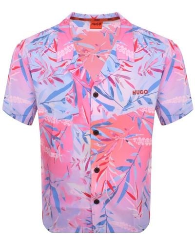 HUGO Beachwear Shirt - Pink