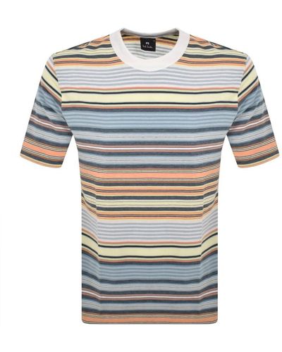 Paul Smith Stripe T Shirt - Gray