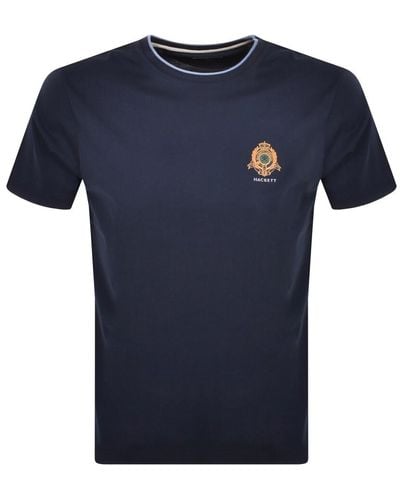Hackett Logo T Shirt - Blue