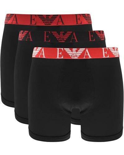 Armani Emporio Underwear 3 Pack Boxers - Black