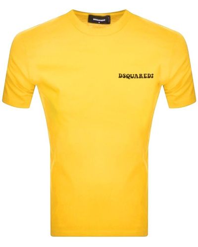 DSquared² Cool Fit T Shirt - Yellow