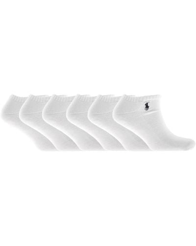 Ralph Lauren Six Pack Socks - White