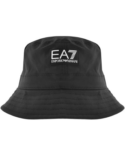 EA7 Emporio Armani Logo Bucket Hat - Black
