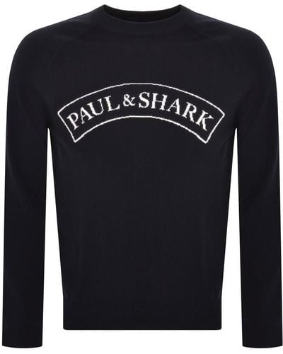 Paul & Shark Paul And Shark Crew Neck Knit Sweater - Black
