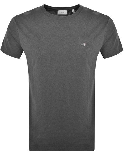 GANT Original Regular Shield T Shirt - Gray