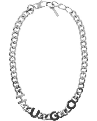 HUGO Chain Necklace - Metallic