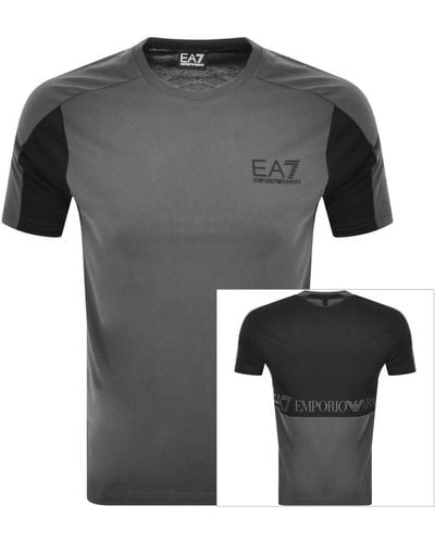 EA7 Emporio Armani Back Panel Logo T Shirt - Gray