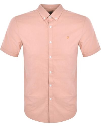Farah Brewer Short Sleeve Shirt - Pink