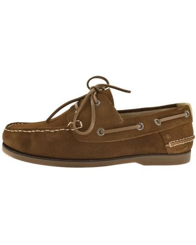 Tommy Hilfiger Core Suede Boat Shoes - Brown