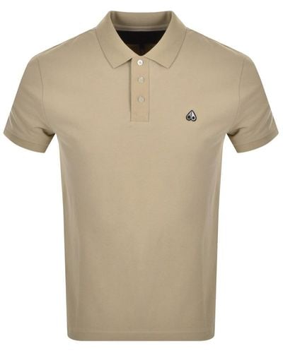 Moose Knuckles Short Sleeved Polo T Shirt - Natural