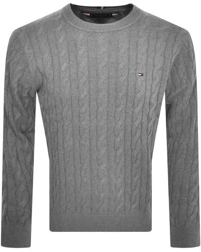 Tommy Hilfiger Cable Knit Sweater - Gray