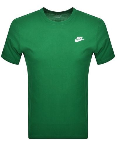 Nike Crew Neck Club T Shirt - Green