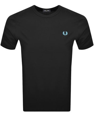 Fred Perry Ringer T Shirt - Black