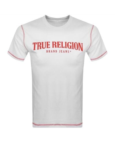 True Religion Flatlock Arch T Shirt - White