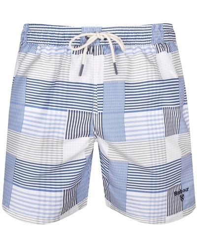 Barbour Patch Swim Shorts - Blue