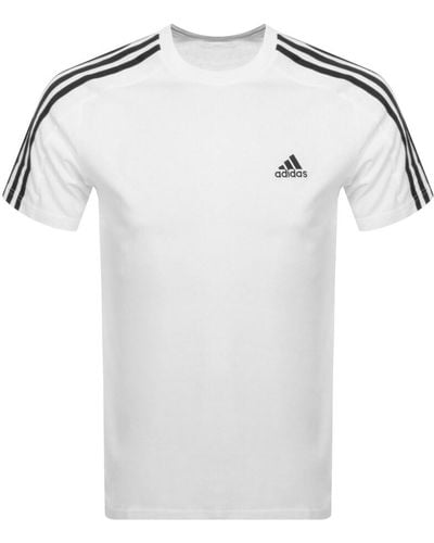 adidas Originals Adidas Essentials 3 Stripe T Shirt - White