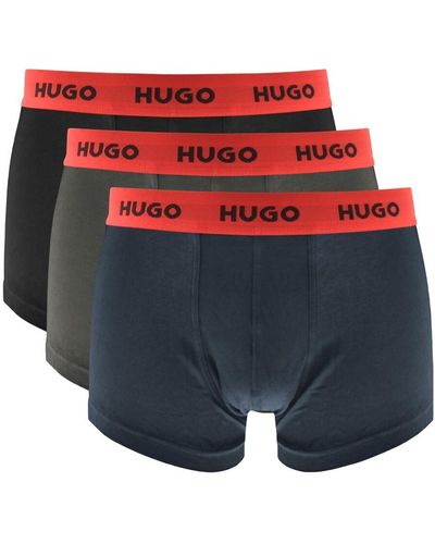 HUGO Multicolor 3 Pack Trunks - Blue