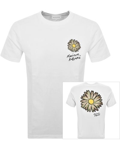 Maison Kitsuné Floating Flower T Shirt - White