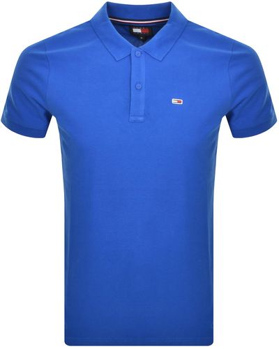 Tommy Hilfiger Slim Placket Polo Shirt - Blue