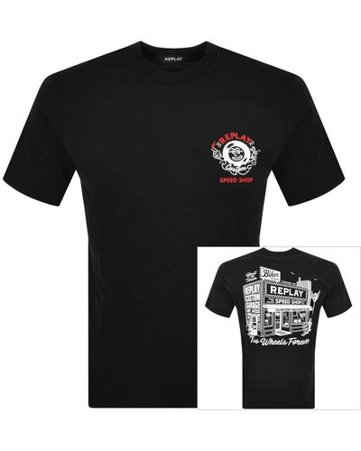 Replay Garage T Shirt - Black