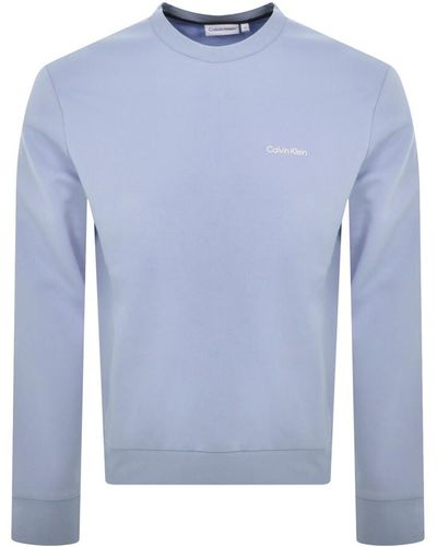 Calvin Klein Logo Crew Neck Sweatshirt - Blue