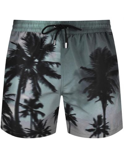 Paul Smith Dusk Palm Swim Shorts - Gray