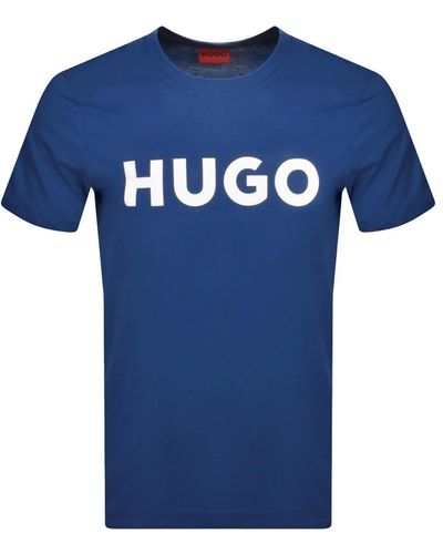 HUGO Dulivio Crew Neck T Shirt - Blue