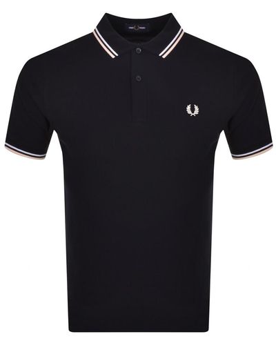 Fred Perry Twin Tipped Polo T Shirt - Black