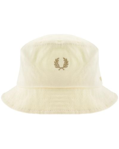Fred Perry Twill Bucket Hat - Natural