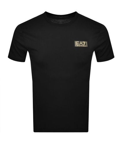 EA7 Emporio Armani Logo Patch T Shirt - Black