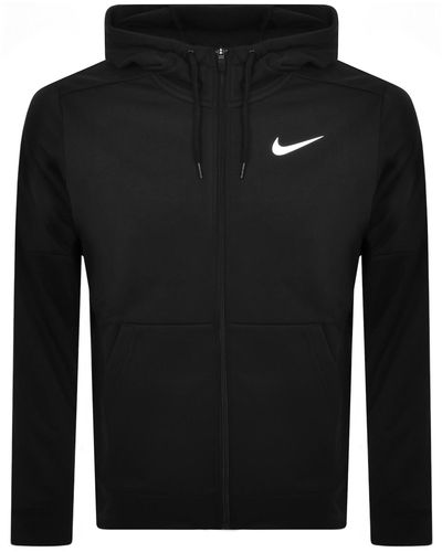 Nike Training Full Zip Dri Fit Logo Hoodie - Black