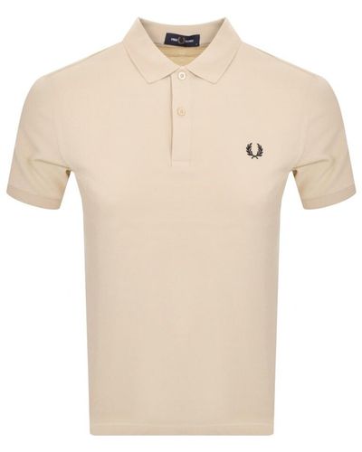 Fred Perry Plain Polo T Shirt - Natural