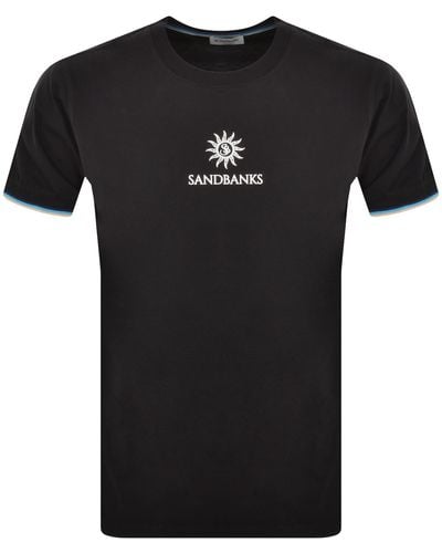 Sandbanks Tipped Logo T Shirt - Black